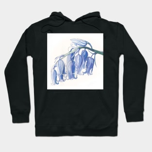 Bluebells watercolour painting Hoodie